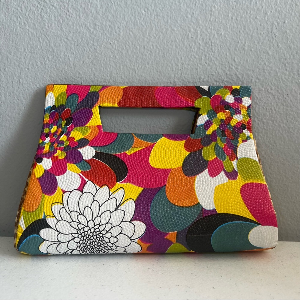 Handmade Colorful Floral Women's Clutch and Crossbody | Rope Strap